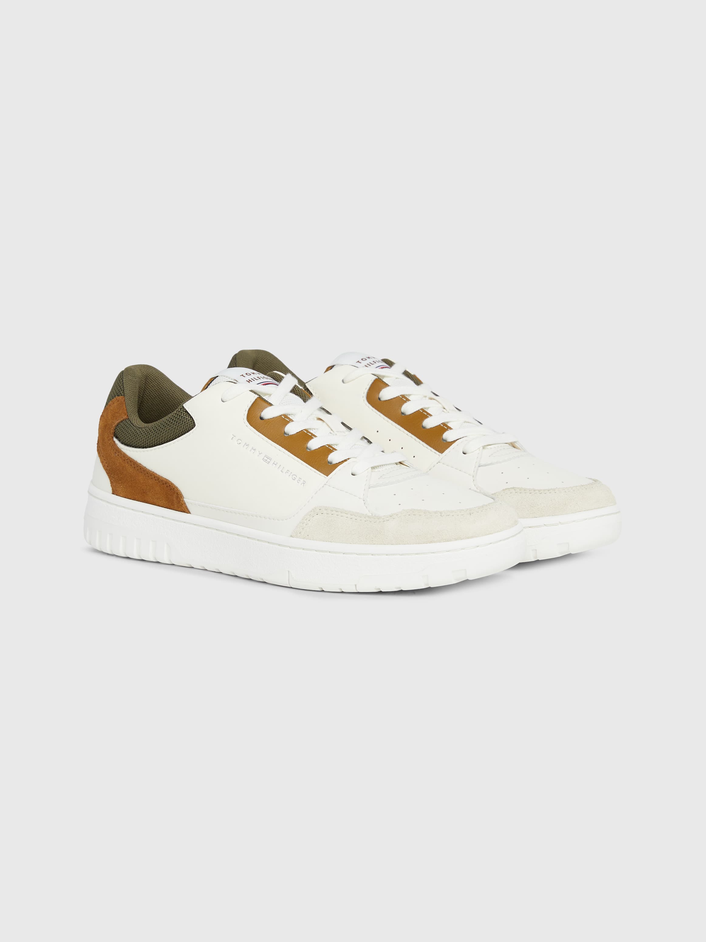 Mixed Texture Cupsole Basketball Trainers
