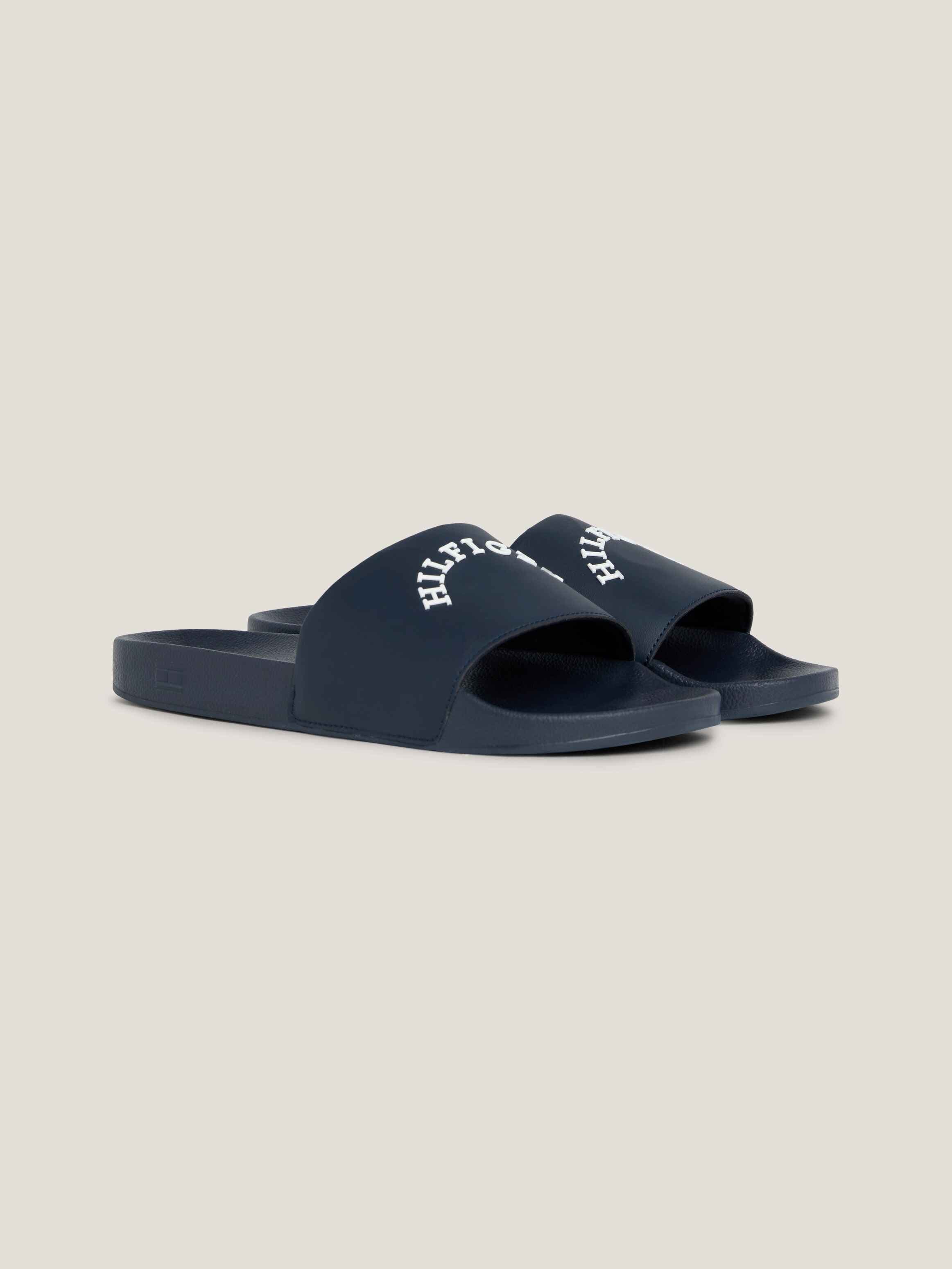 Hilfiger Monotype Curved Logo Pool Slides