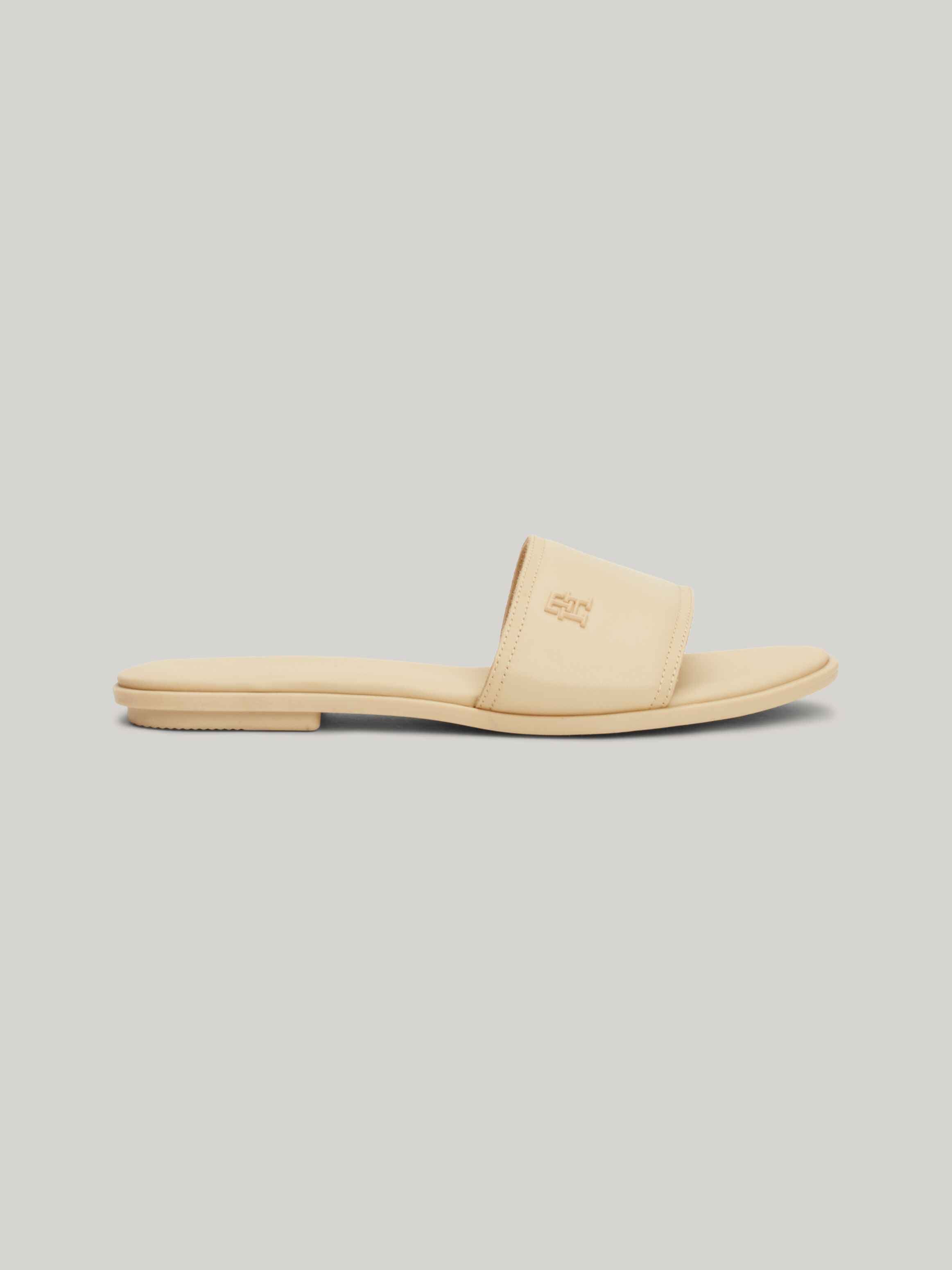Tonal TH Monogram Leather Mules