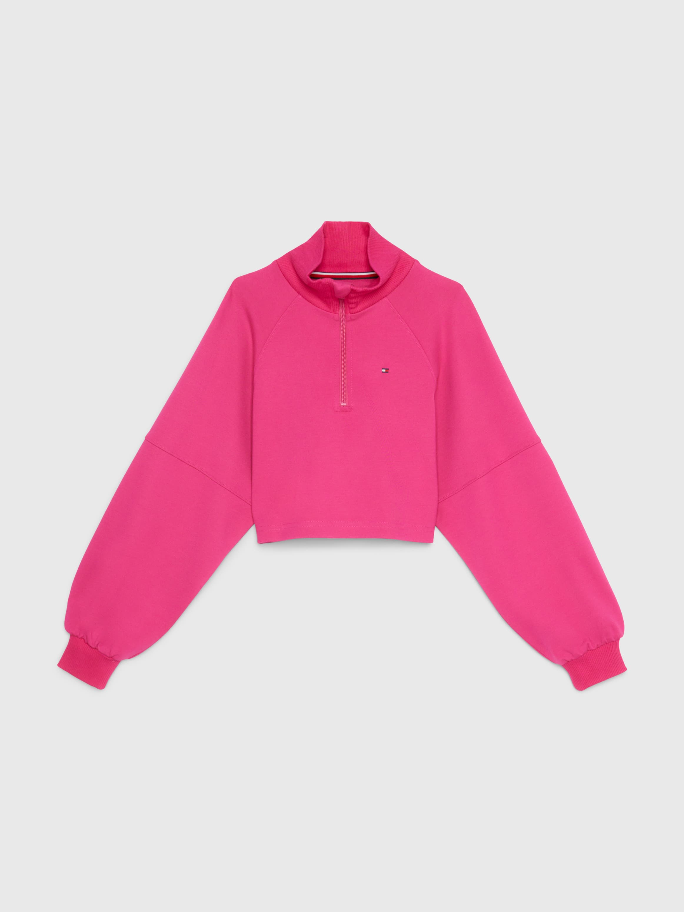 Half-Zip Mock Turtleneck Relaxed Sweatshirt
