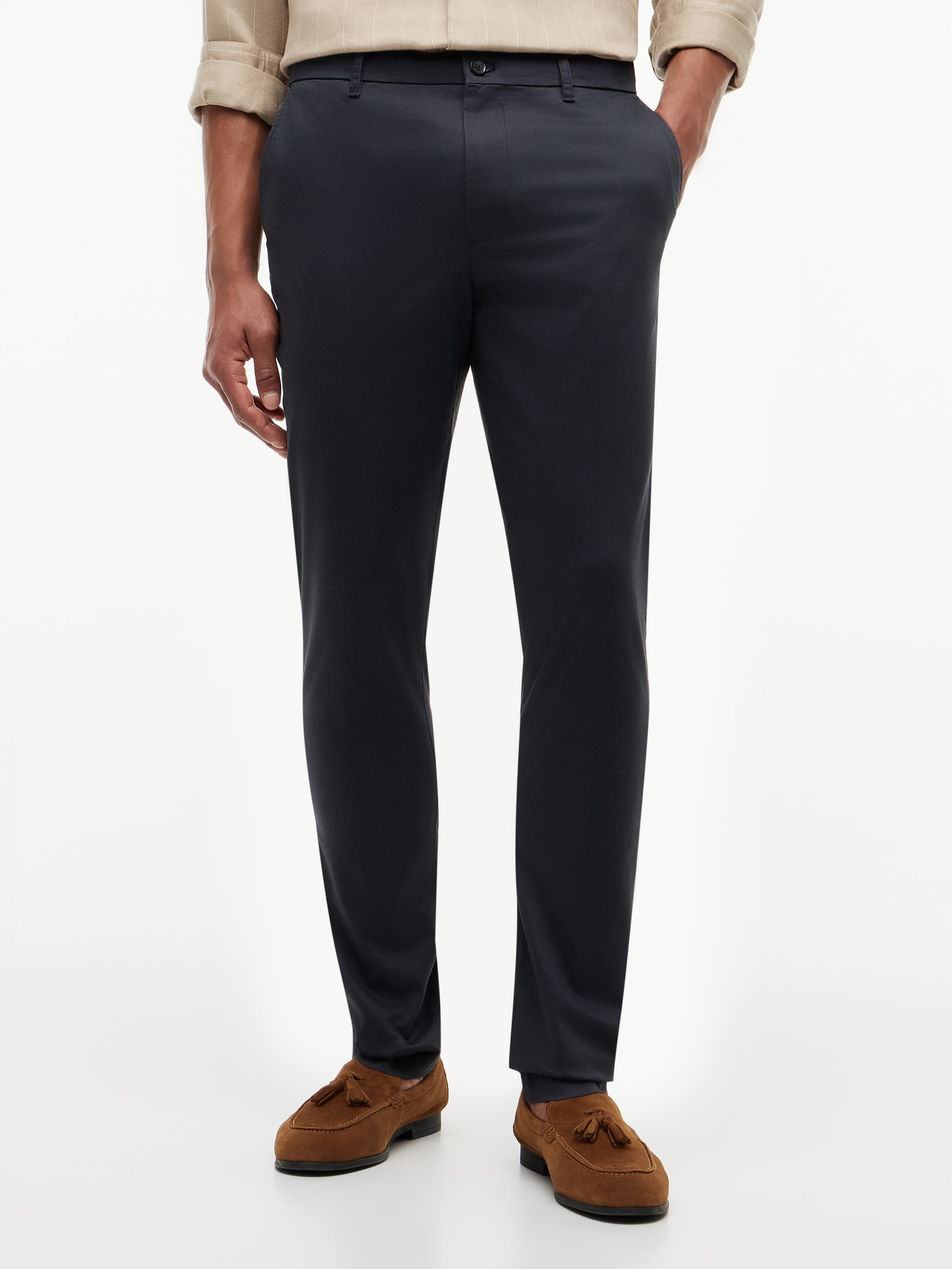 Bleecker Slim Printed Structured Chinos