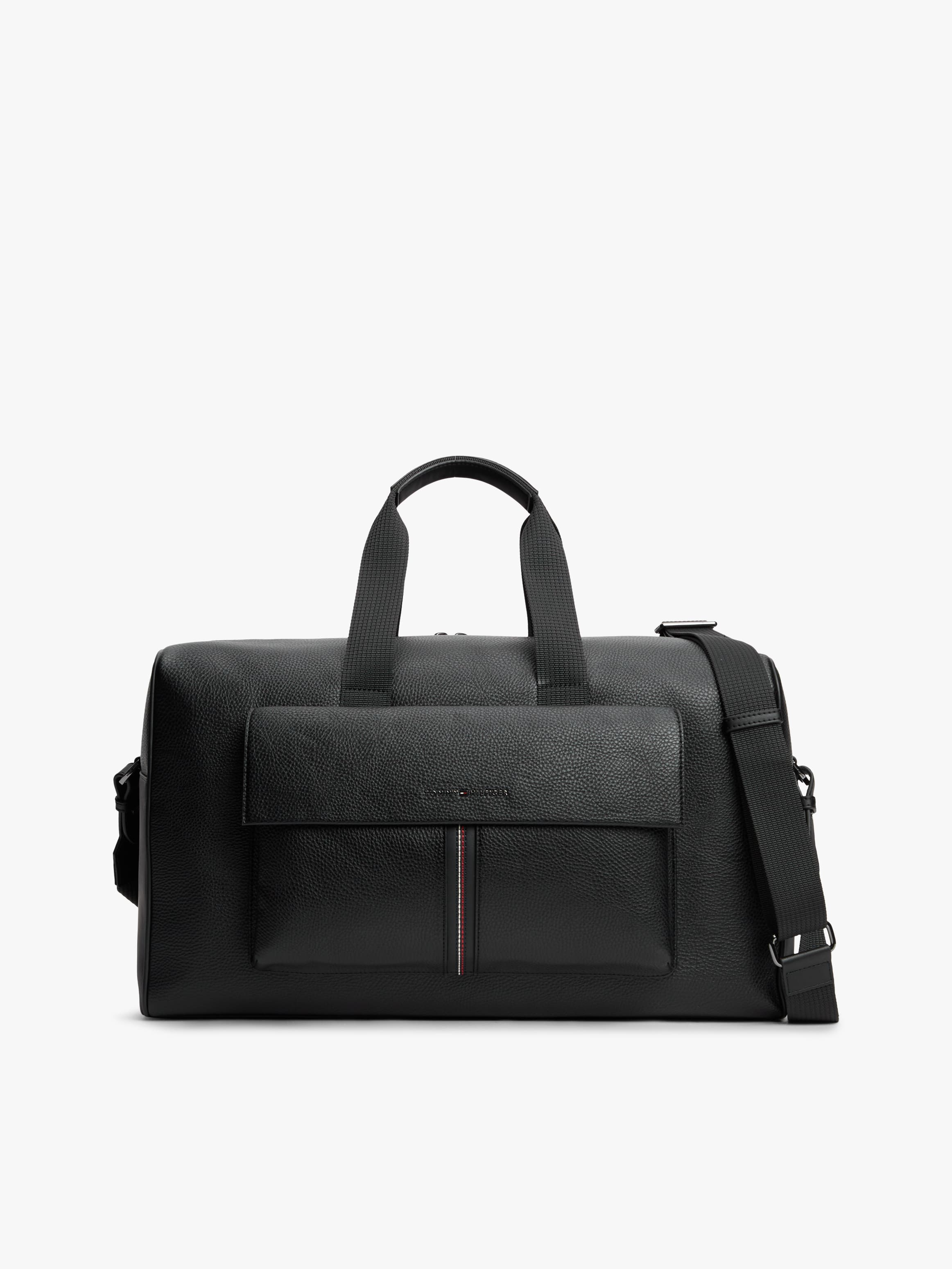 Flap Pocket Pebble Grain Duffel Bag