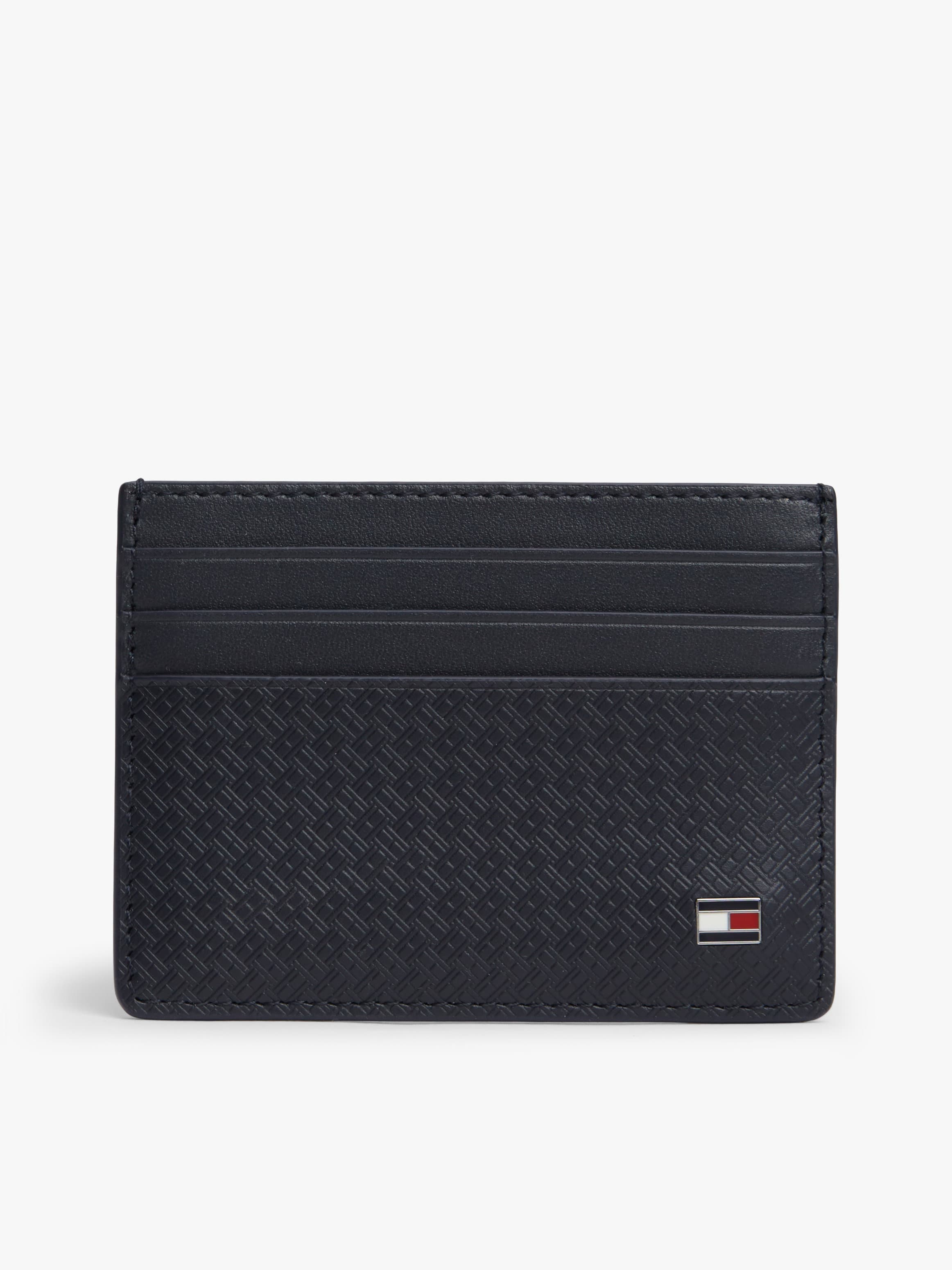 Embossed Flag Leather Credit Card Holder