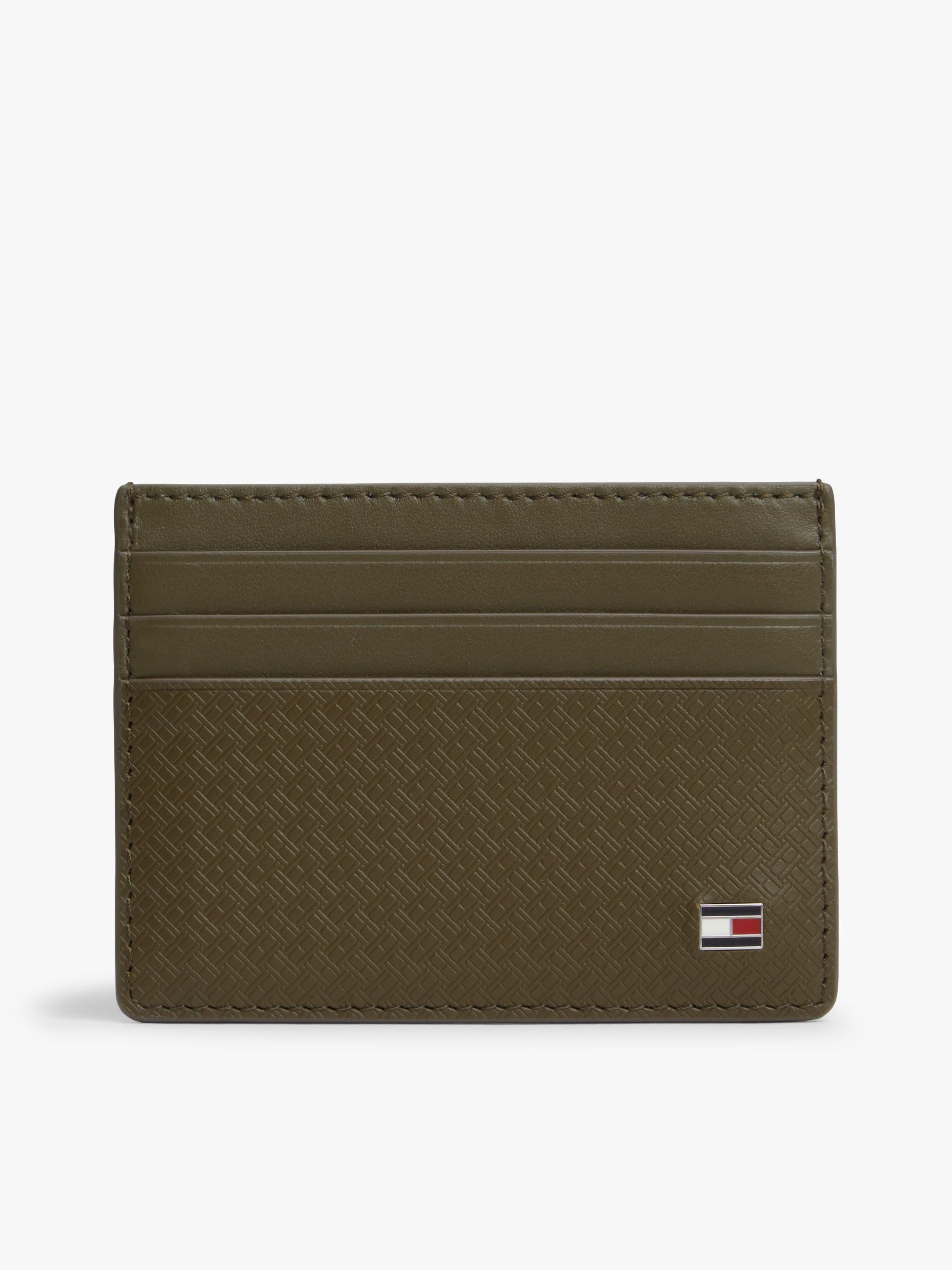 Embossed Flag Leather Credit Card Holder