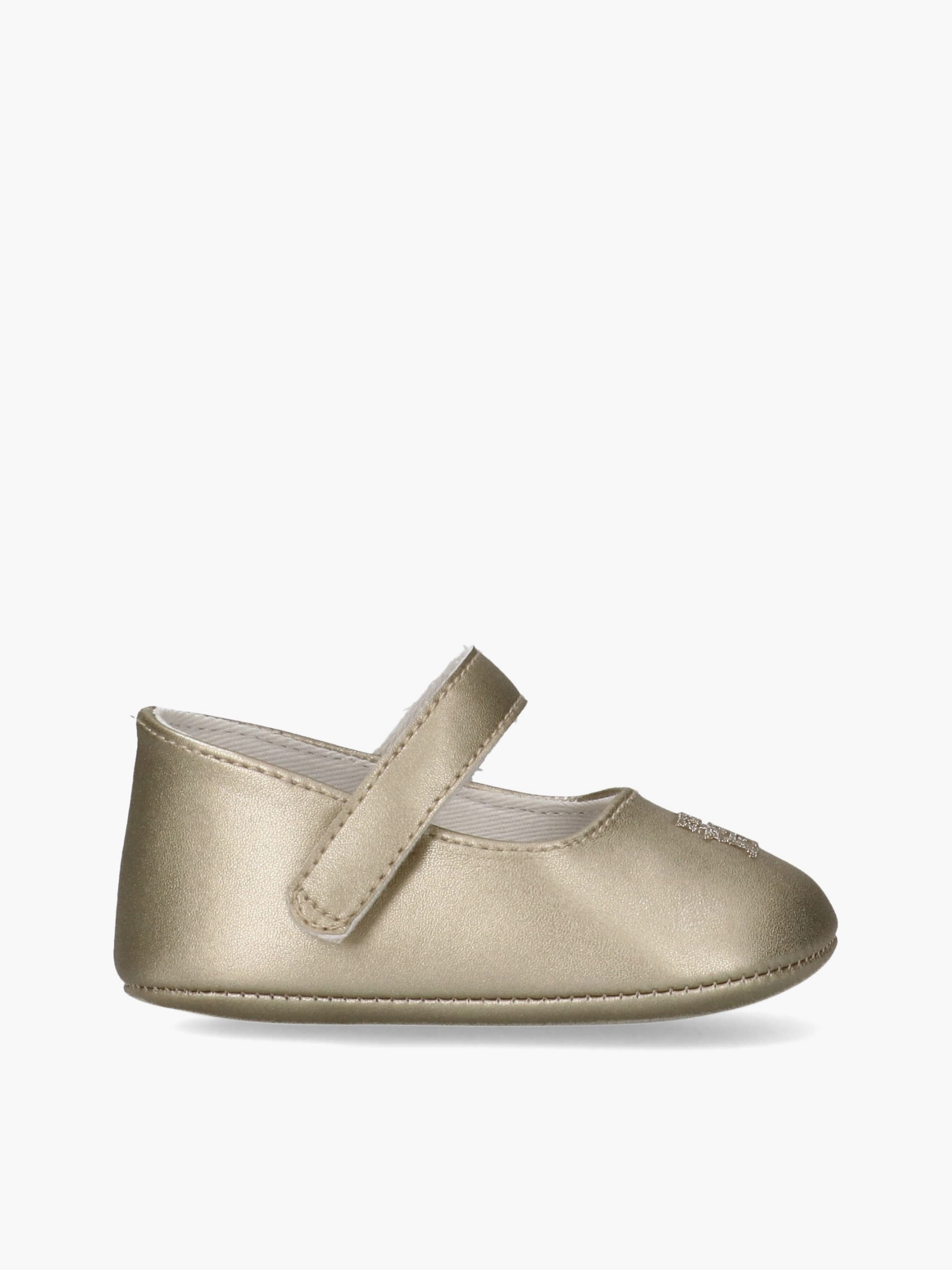 Baby Mary Jane Shoes with Metallic Finish