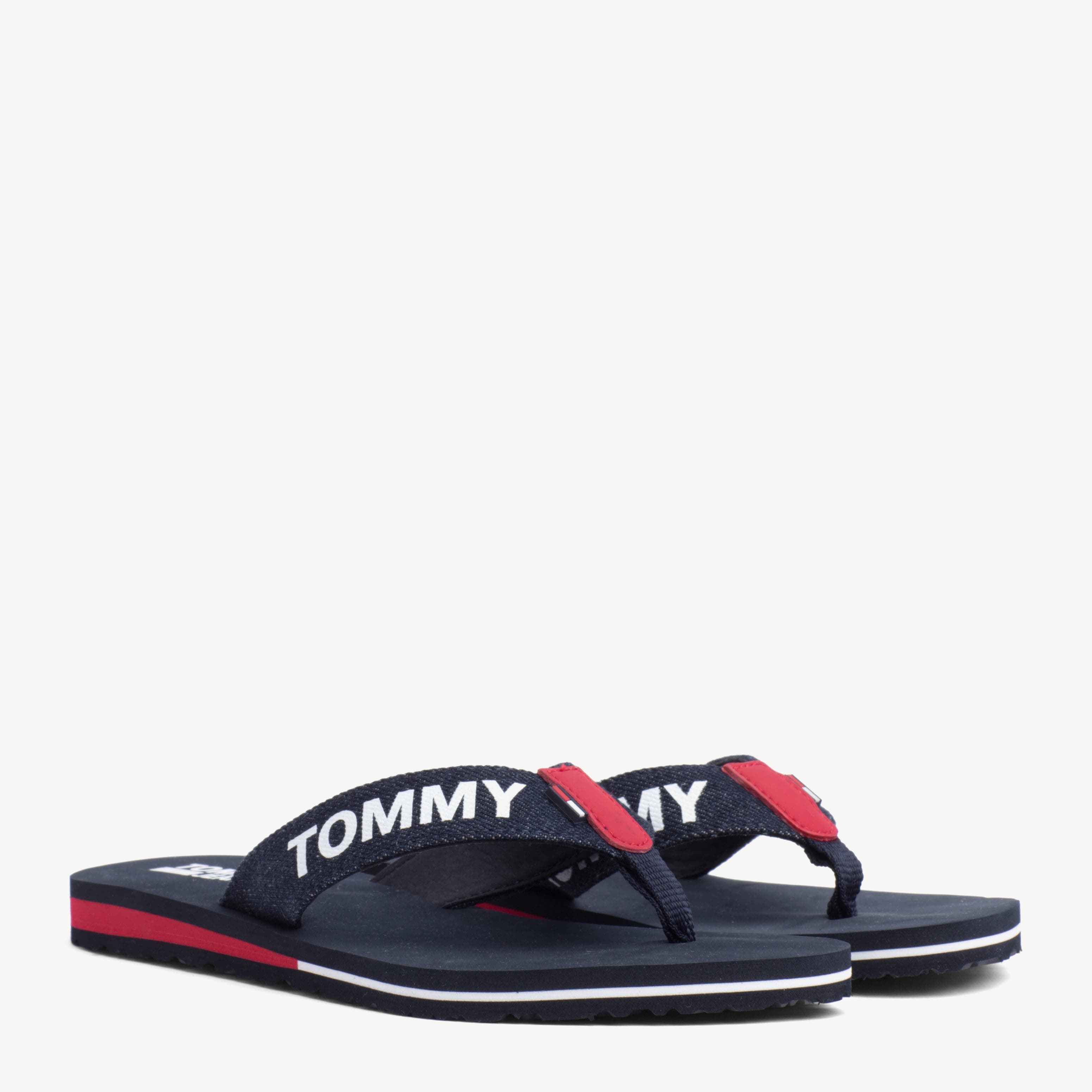 Colour-Blocked Heel Flip-Flops